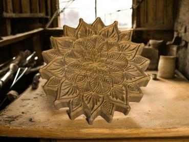 Mandalastempel aus Hartholz